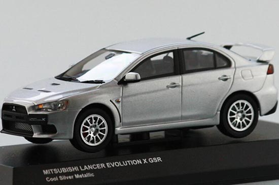 Diecast Mitsubishi Lancer Evolution X GSR Model 1:43 Silver