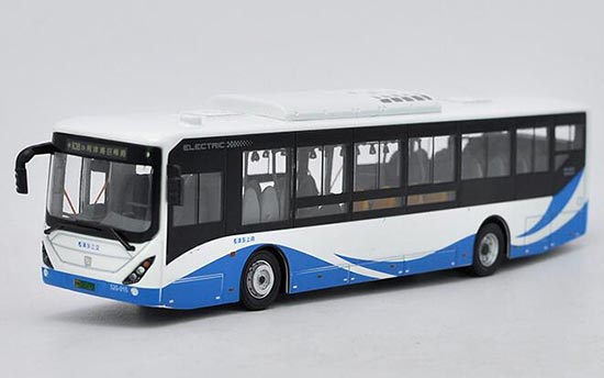 Diecast SunWin City Bus Model 1:64 Scale NO.638 White-Blue