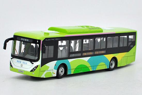 Diecast SunWin SWB6128BEV City Bus Model 1:64 Scale Green