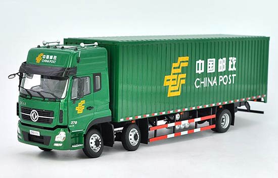 Diecast Dongfeng Box Truck Model China Post Painting 1:24 Green