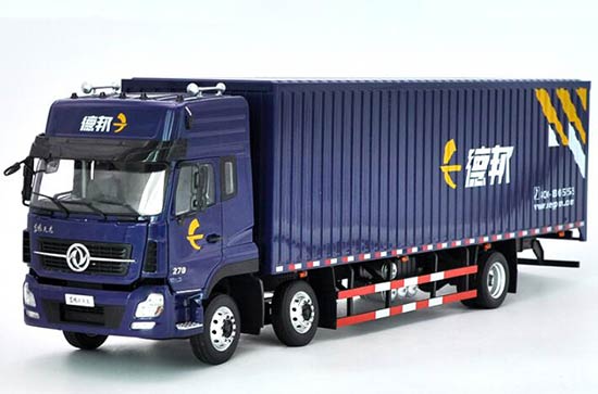 Diecast Dongfeng Box Truck Model Debon Logistics 1:24 Blue