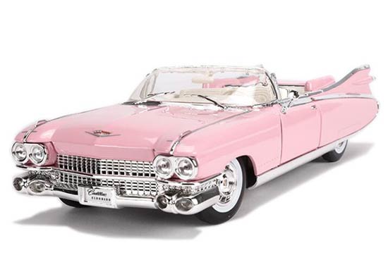 Diecast Cadillac Eldorado Model Red / Pink 1:18 Scale By Maisto