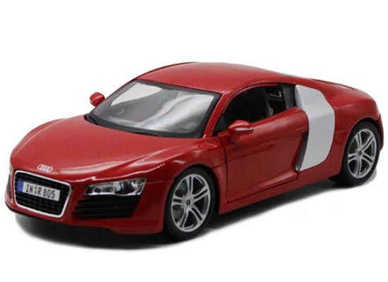 Diecast Audi R8 Model 1:18 Scale Red / Black / White By Maisto