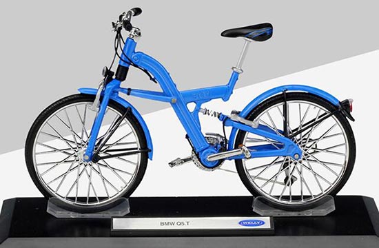 Diecast BMW Q5 T Bicycle Model 1:10 Scale Blue By Welly