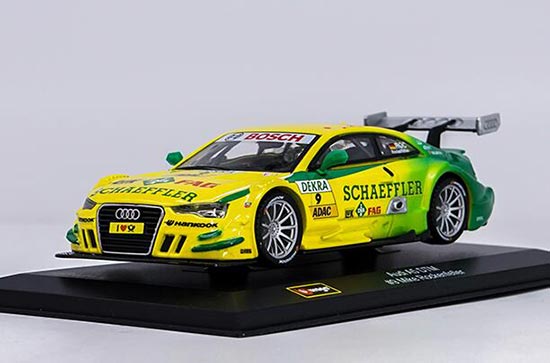 Diecast Audi A5 DTM Model Yellow 1:32 Scale By Bburago
