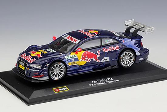 Diecast Audi A5 DTM Model Blue 1:32 Scale By Bburago