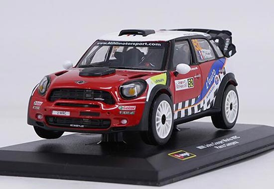 Diecast Mini Cooper WRC Model 1:32 Scale Red By Bburago