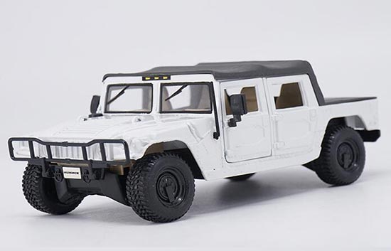 Diecast Hummer H1 Model 1:24 Scale White / Yellow By Maisto