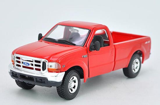 Diecast Ford F-350 Pickup Truck Model Red 1:24 Scale By Maisto