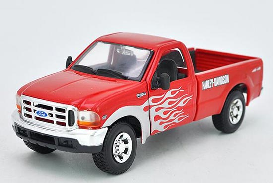 Diecast Ford F-350 Pickup Truck Model 1:24 Scale Red By Maisto