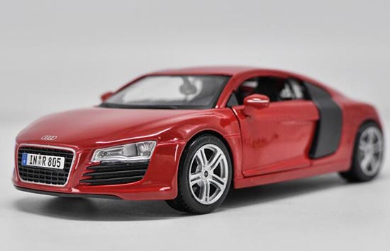 Diecast Audi R8 Model 1:24 Scale Red / Black / White By Maisto