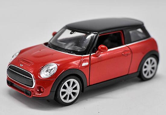 Diecast Mini Cooper Hatch Toy 1:36 Scale Red By Welly