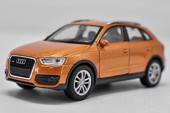 Diecast Audi Q3 Toy 1:36 Scale White / Orange By Welly