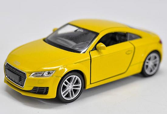 Diecast Audi TT Coupe Toy 1:36 Red / Yellow / White By Welly
