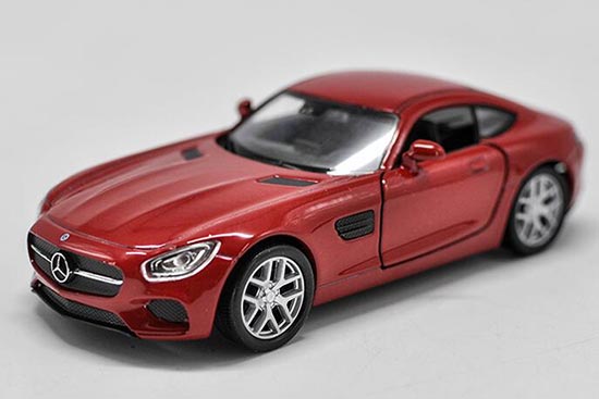 Diecast Mercedes Benz AMG GT Toy 1:36 Yellow / Red By Welly