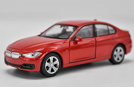 Diecast BMW 335i Toy 1:36 Scale White / Red By Welly