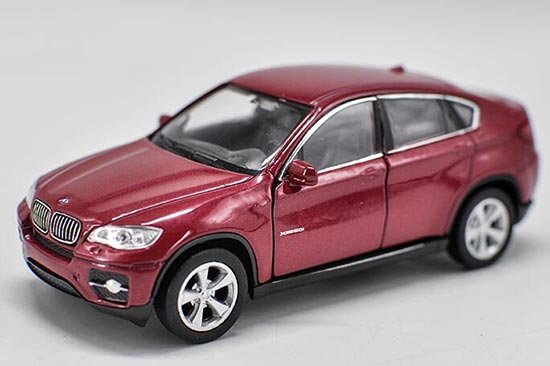 Diecast BMW X6 Toy 1:36 Scale Black / Red By Welly