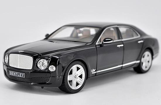 Diecast Bentley Mulsanne Model 1:18 Black / Champagne By Rastar