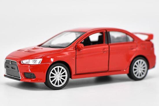 Diecast Mitsubishi Lancer Evolution X Toy 1:36 Red By Welly