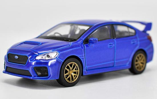 Diecast Subaru Impreza WRX STI Toy 1:36 Red / Blue By Welly