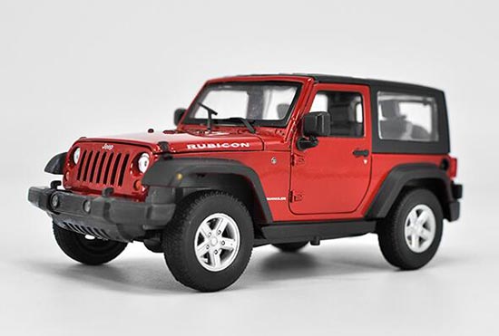 Diecast Jeep Wrangler Rubicon Model Hard Top 1:24 By Welly