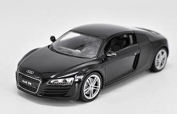 Diecast Audi R8 Model 1:24 Scale Black By Welly