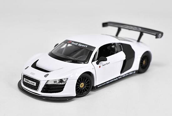 Diecast Audi R8 LMS Model 1:24 Silver / White By Rastar