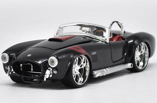 Diecast Ford Shelby Cobra 427 Model Black /Green 1:24 By MaiSto