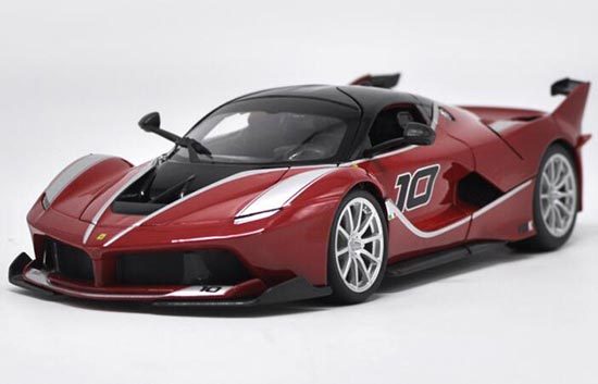 Diecast Ferrari FXX-K Model Red / Yellow 1:18 Scale By Bburago