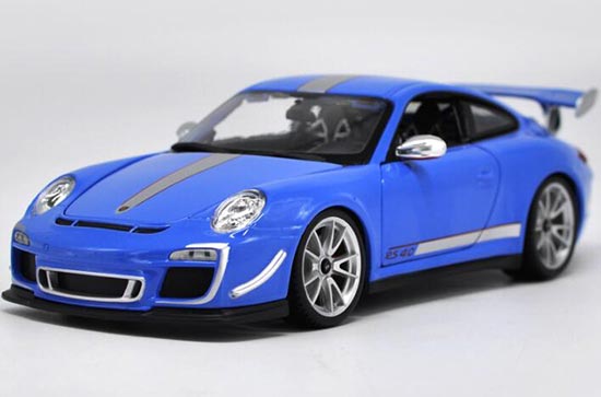 Diecast Porsche 911 GT3 RS Model Blue / White 1:18 By Bburago