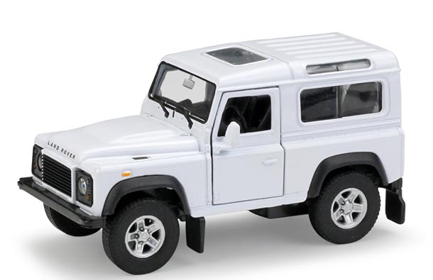 Diecast Land Rover Defender Toy 1:36 Scale White By Welly