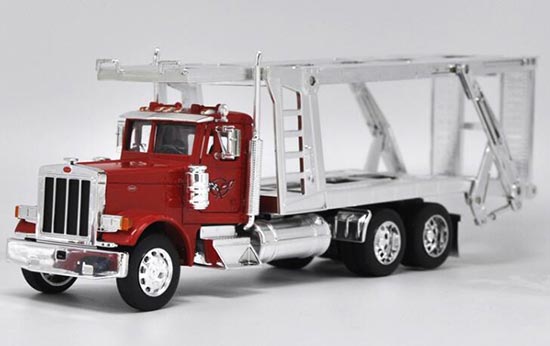 Diecast Kenworth W900 Car Carrier Truck Toy 1:32 Red By Welly