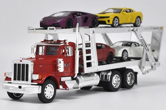 Diecast Kenworth W900 Car Carrier Truck Toy 1:32 Scale By Welly