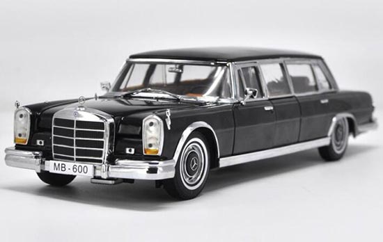 Diecast Mercedes Benz 600 Pullman Model 1:18 Black By Sunstar