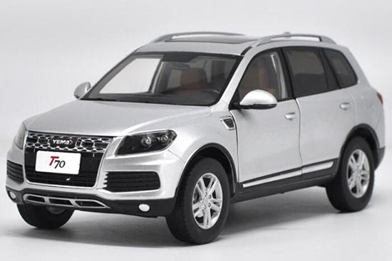 Diecast Yemaauto T70 SUV Model 1:18 Scale Black / Silver