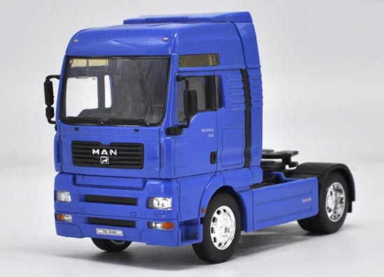 Diecast MAN Tractor Unit Model 1:32 Blue / Green By Welly