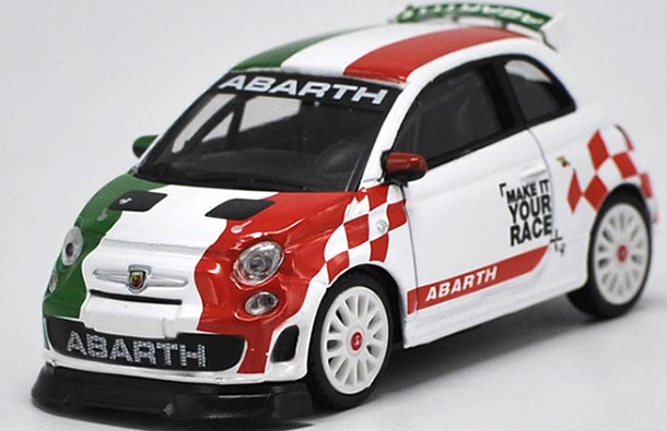 Diecast Abarth 500 Model Italian National Flag 1:43 By Bburago