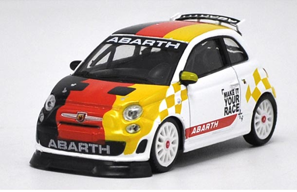 Diecast Abarth 500 Model Germany National Flag 1:43 By Bburago