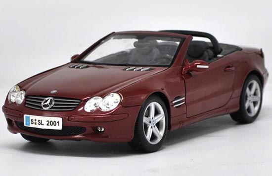 Diecast Mercedes Benz SL-Class Model 1:18 Wine Red By Maisto