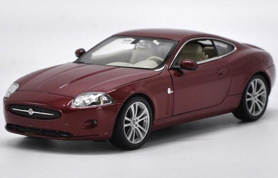Diecast Jaguar XK Coupe Model 1:24 Scale Wine Red By Welly