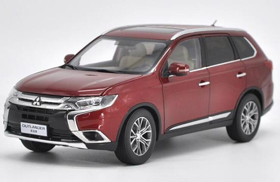 Diecast Mitsubishi Outlander Model 1:18 Scale Red / White