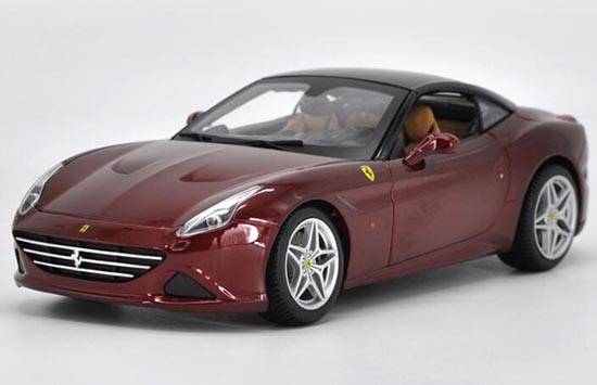 Diecast Ferrari California T Model 1:18 Wine Red By Bburago