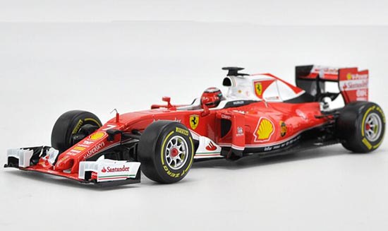 Diecast Ferrari SF16-H Model NO.7 Red 1:18 Scale By Bburago