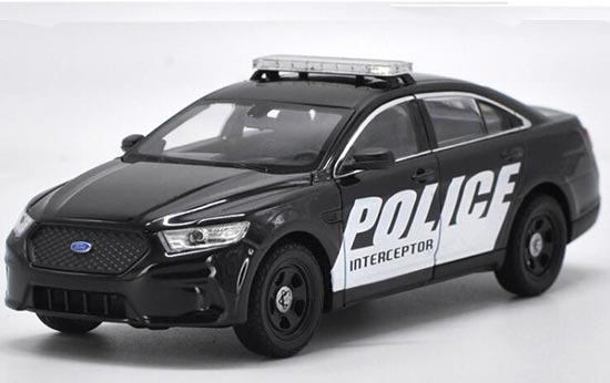 Diecast Ford Police Interceptor Model 1:24 Scale Black By Welly