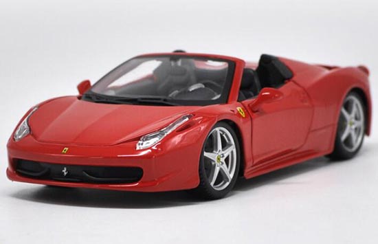 Diecast Ferrari 458 Spider Model Red 1:24 Scale By Bburago