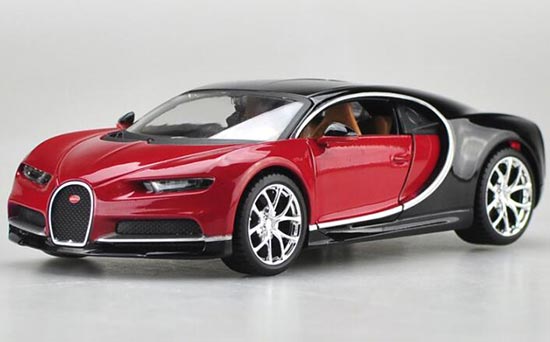 Diecast Bugatti Chiron Model 1:24 Red / Blue / Gray By Maisto