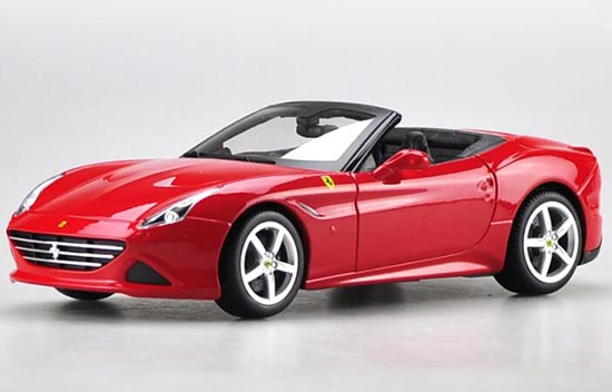 Diecast Ferrari California T Model White / Red 1:18 By Bburago