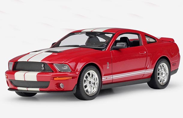 Diecast Ford Shelby GT500 Model Red /Blue /White 1:24 By Welly
