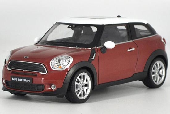 Diecast Mini Cooper S Paceman Model 1:24 Wine Red By Welly