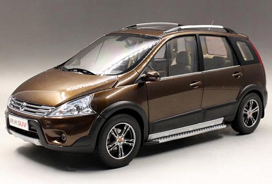Diecast Dongfeng Joyear SUV Model 1:18 Scale Silver / Brown